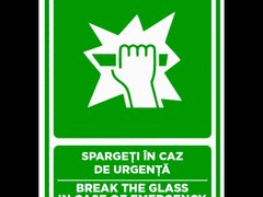 Semn pentru spargeti in caz de urgenta